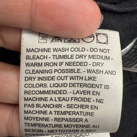 EUC Women's LEVI'S Mile High‎ Cropped Flare Premium Black Jeans | Size 28 - Picture 10 of 11